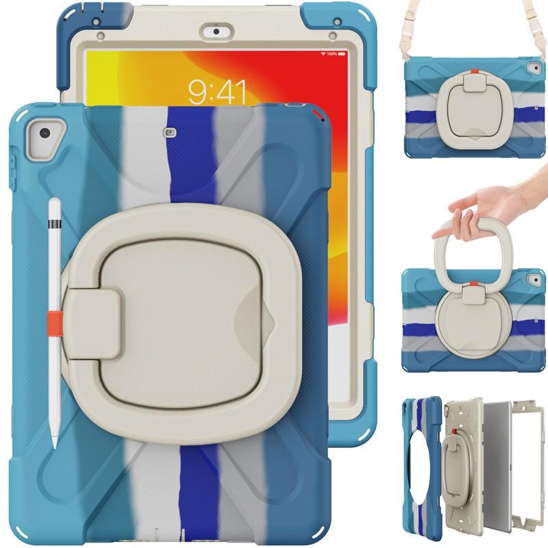 Rotating Wristband Stand Case IPad 9.7 Inch Air Air2 PC Hard Shell With Shockproof Anti-Slip Grip Portable Design