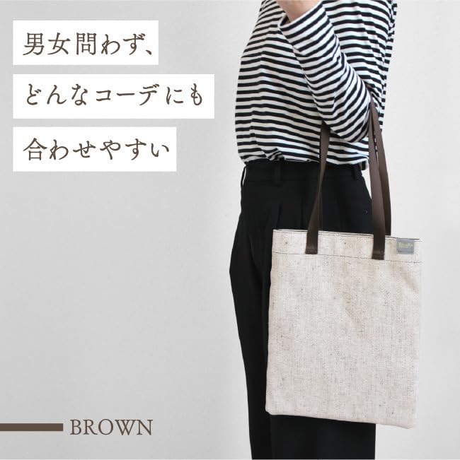 [fit life Gentle Living] Tote Bag A4 Vertical Type [Kurashiki Canvas] Made in Japan Slim Women's Men's Shoulder Bag Handbag Sub Bag Bag Document Bag D