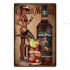 Captain Vintage Metal Sign Retro Bar Decor Man Cave Wall Art Pin-Up Model