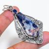 Natural Sodalite, Iolite Gemstone 925 Sterling Silver Jewelry Pendant 2.76" ZS-78