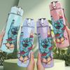 1PC Rock Hand Gesture Print 750ml Color Plastic Sports Water Bottle Leakproof Flip Straw Lid Suitable for Sports Office Home Use