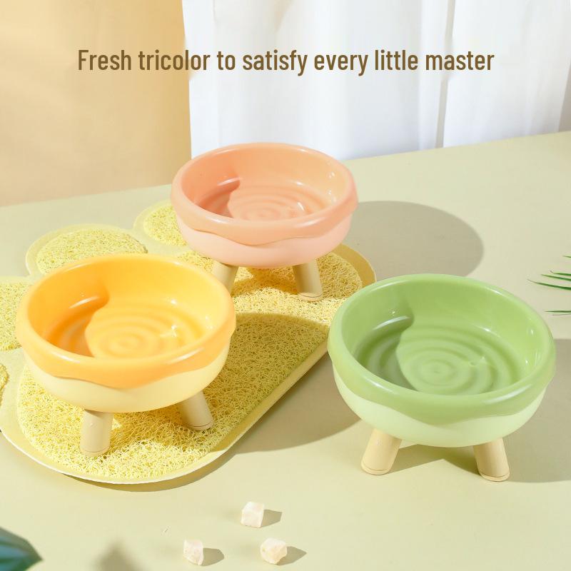 Non-Slip Donut Pet Bowl for Cats and Dogs