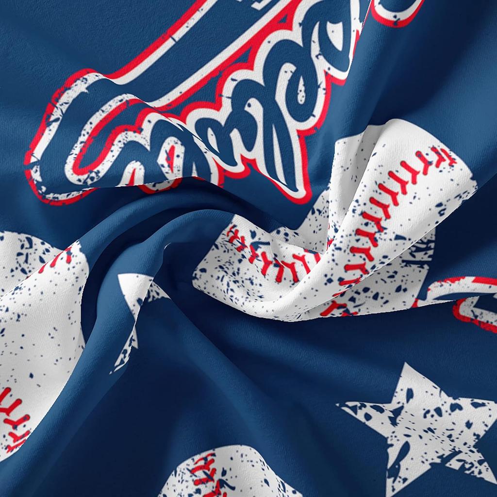 3D Baseballs Full SizeBlue Baseball Kids Bedding Set3Pcs Bedding Set Printed 1duvet Cover with 2 Pillowcases