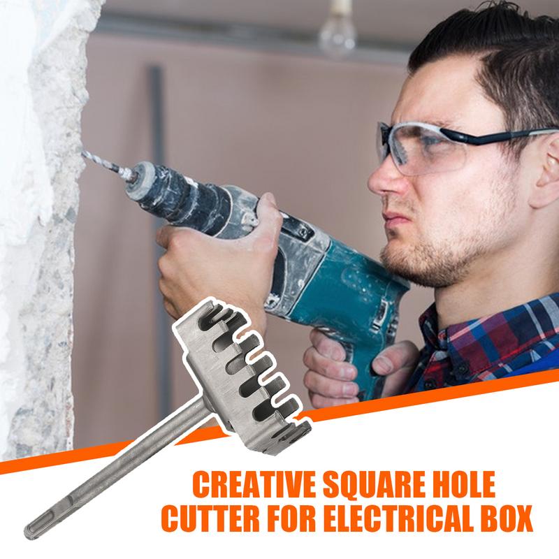 Square Hole Cutter for Electrical Box 86-Type Square Socket High Carbon Steel Puncher for Water Electricity Installation