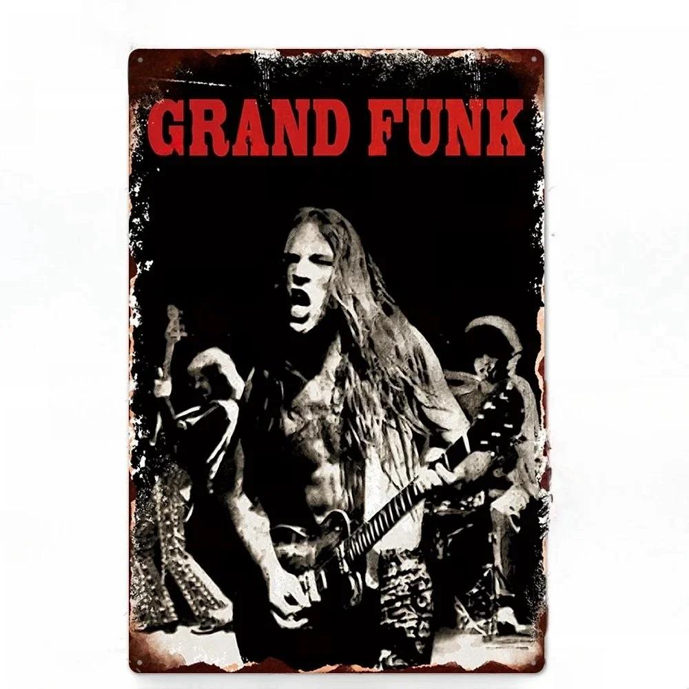 Vintage Rock Band Metal Sign - Aluminum Plaque Poster, Retro Wall Decor for Man Cave Bar Garage
