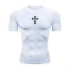 Summer Sweat-Absorbent Jogging Cycling Outdoor Men's Sports Compression T-shirt Gym Running Speed Drying Short Sleeved Casual Top