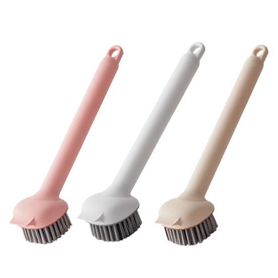 Pot Brush Oil-Free Bristles 360-degree Rotating Head Cleaning Brush with Extended Handle Multi-surface Pot