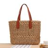 Summer Hollow Straw Women Large Capacity Shoulder Bag Holiday Woven Beach Handmade Portable Handbag