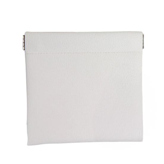 Snap Closure Pouch Faux Leather Portable Coin Purse Mini Cosmetic Bag Organizer for Lipstick Jewelry Earphones Cables Storage