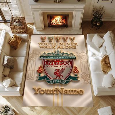 Liverpool Football Club Anpassa din namnmatt, kontorsstolsdyna, present till hemmet, sovrummet, vardagsrummet.