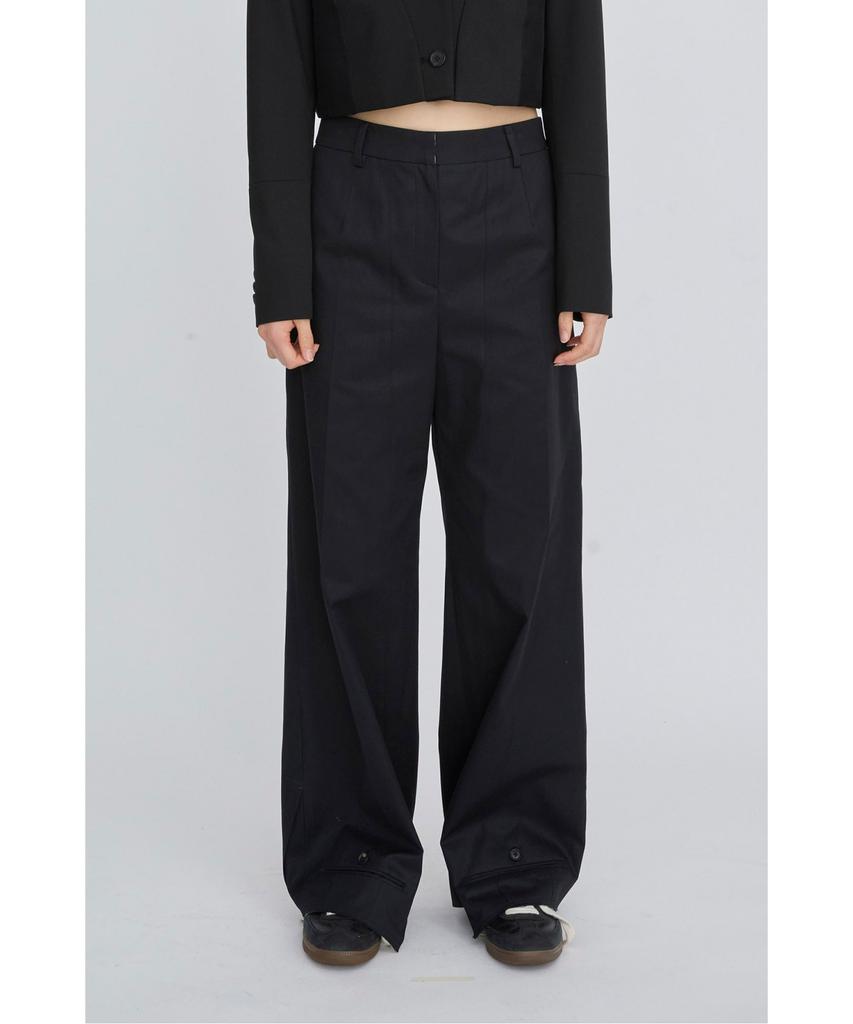 RECODE Layered Waist Panel Detail Hem Pants Rqpas26525Bkx