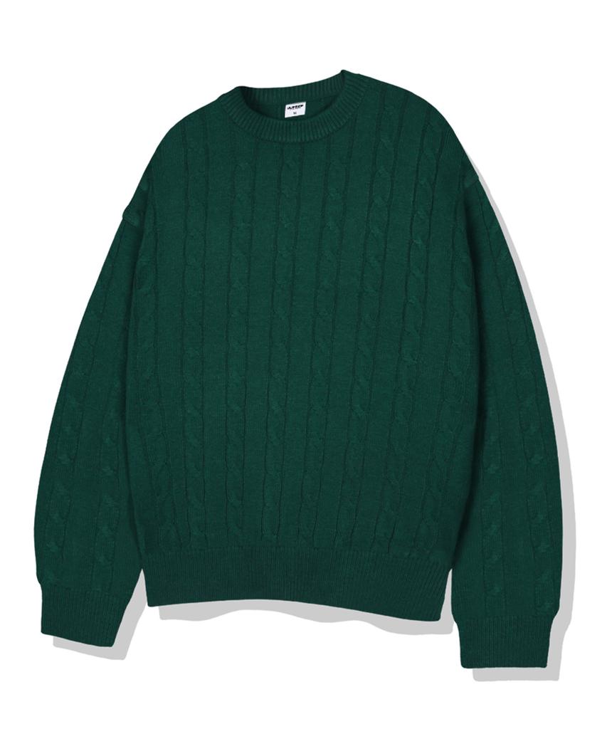 Ulifezip Simple Cable Knit Round Neck 5 Colors [Ulzk_1001]