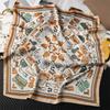 Neuer Druck 70*70cm Seiden-Quadrat-Schal Damen Halstuch Damen Stirnband Foulard Taschenband Haarband Dame Hijab Bandana Schals