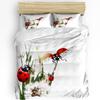 Ladybugs Bedding Collection For Bedroom Bed Home Ladybug With Dotted Wings Swirls And Curves Abs Duvet Cover Quilt Cover And Pillowcase