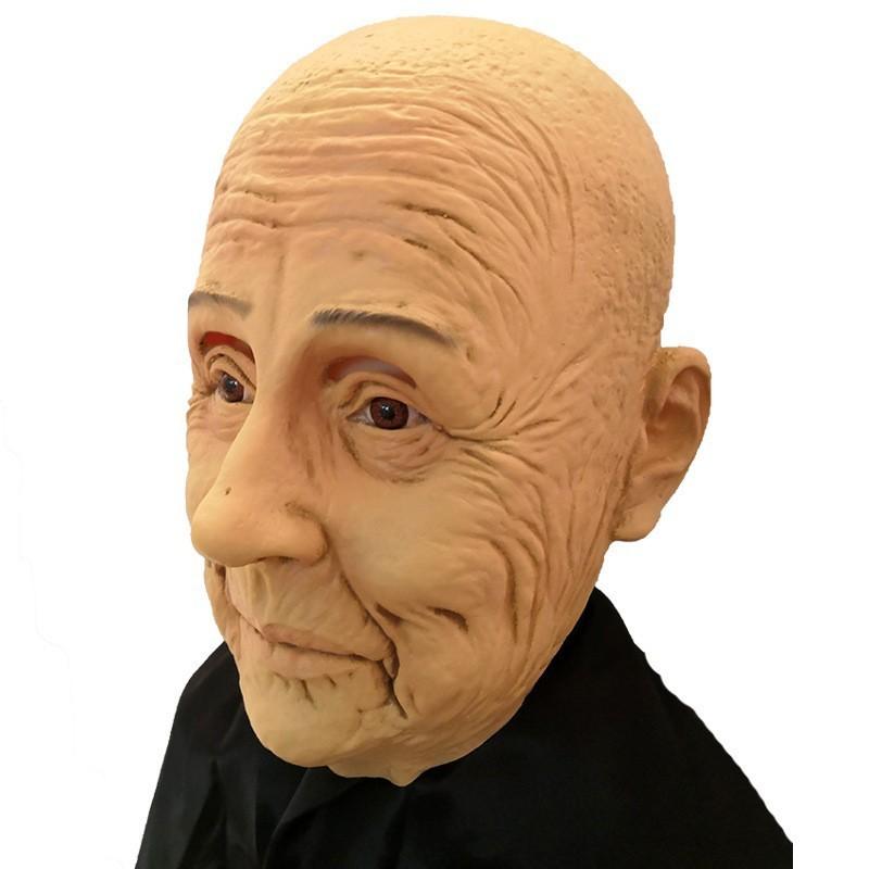 Maschera in Lattice da Uomo Anziano con Design Realistico per Festa in Costume di Halloween Divertimento