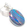 Pietră prețioasă Rainbow Calsilica Pandantiv Handmade Argint Sterling 925 1.77" P5p37