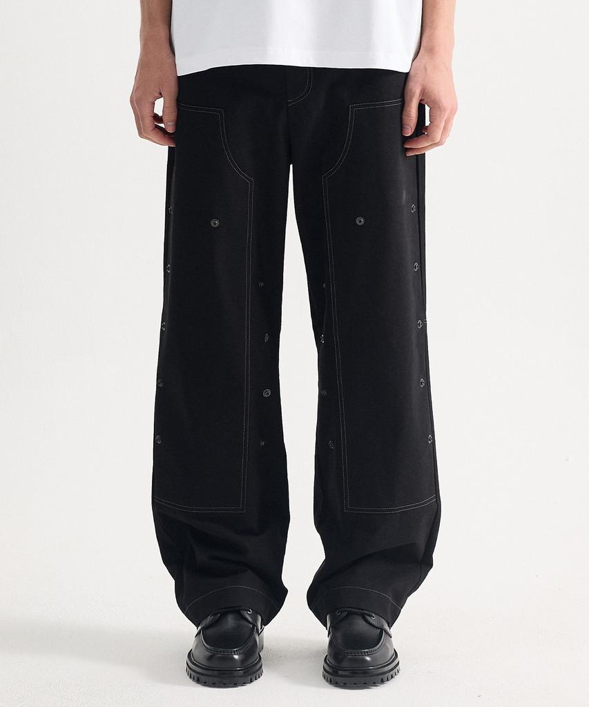Eichijig Detachable Double Knee Trousers - Black