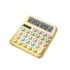 Calculatrice de bureau colorée grand écran LCD 12 chiffres gros boutons taille standard agréable type impôt comptabilité bureau maison usage professionnel piles non