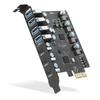 Farboko PCIe zu USB 3.0 Erweiterungskarte, mit 4 Typ-A-Anschlüssen und 3 Typ-C-Anschlüssen, PCI Express USB-Host-Karte für Desktop-PCs