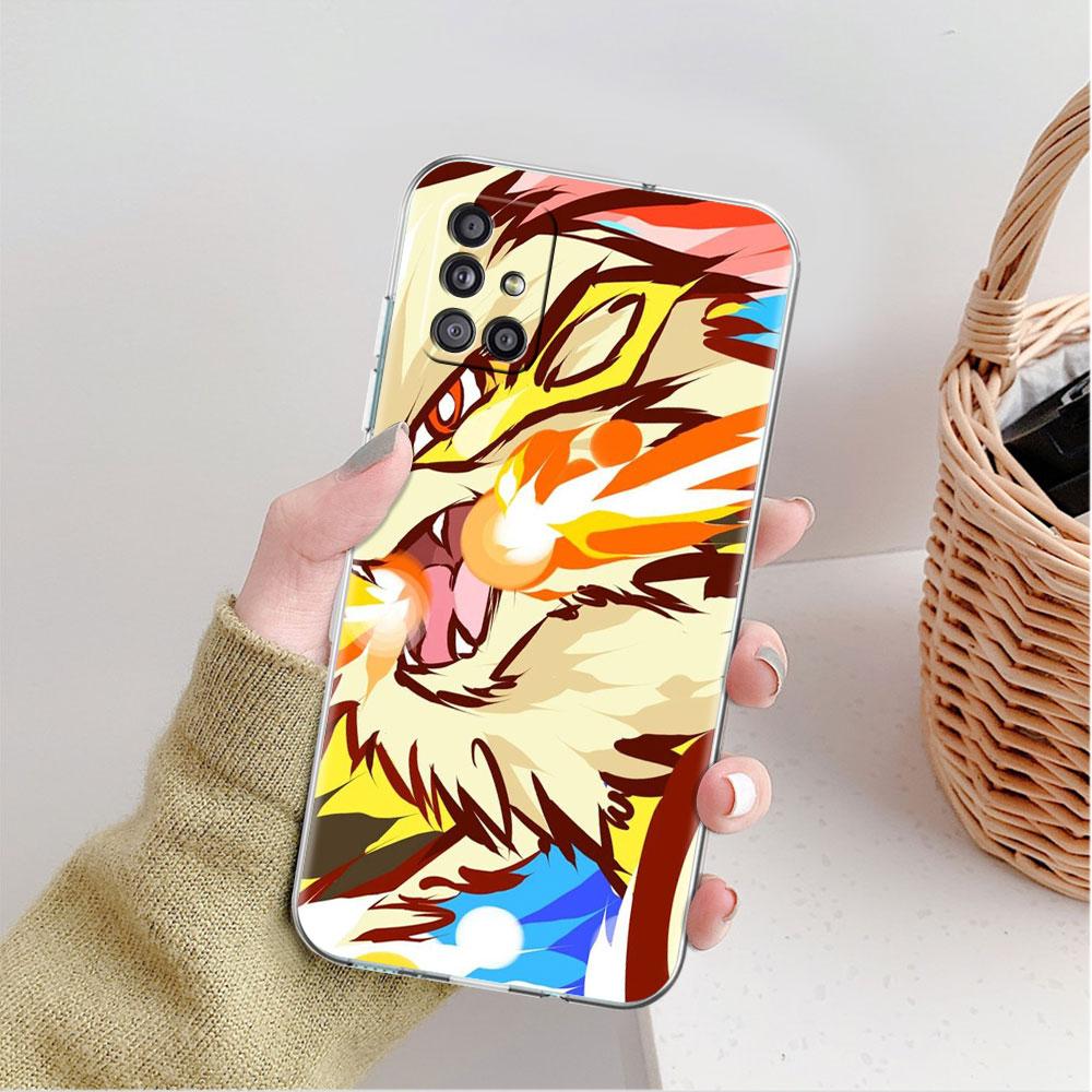 Transparent Skal För Samsung Galaxy A52 A12 A51 A32 A21s A71 A32 A22 50 A70 A31 A72 5G Telefonskal Anime Cool Pokemon