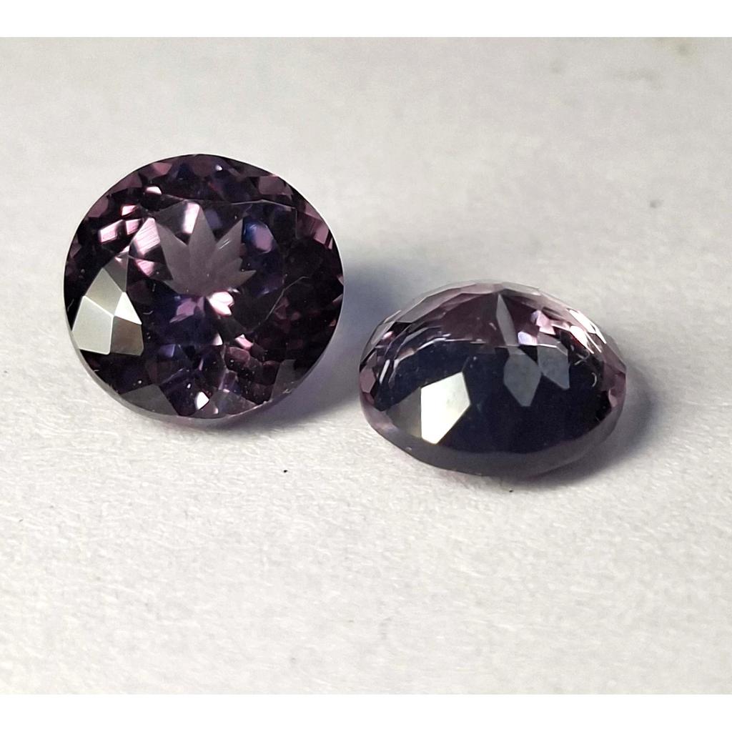 Alexandrite Color Changing Round Cut 12-14 Ct Pair Beautiful Loose Gemstone