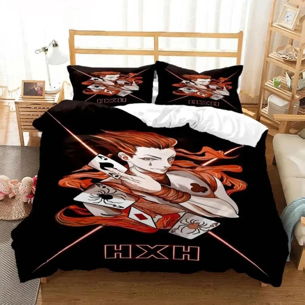 Set de lenjerie de pat Anime HUNTER HUNTER Băieți Fete Twin Queen Size Husă de pilota Față de Pernă Pat Copii Adulti Moda Textile de casaextile