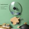 Punch-Free Wall-Mounted Kitchen Storage Rack for Pot Lids and Cutting Boards