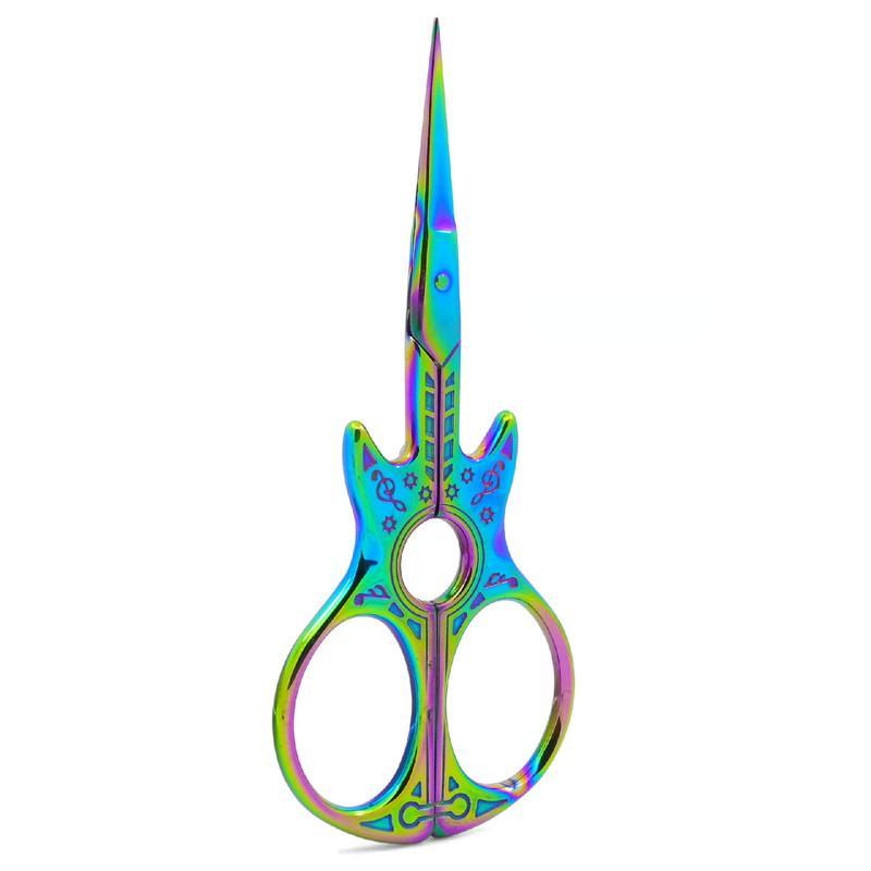 1PC Stainless Steel Vintage Scissors Guitar Pattern Tailor Scissors Hand Sewing Tools Household Scissors