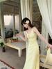 Petite Women's French Floral Lace-up A-line Maxi Dress: Spring 2026 Collection