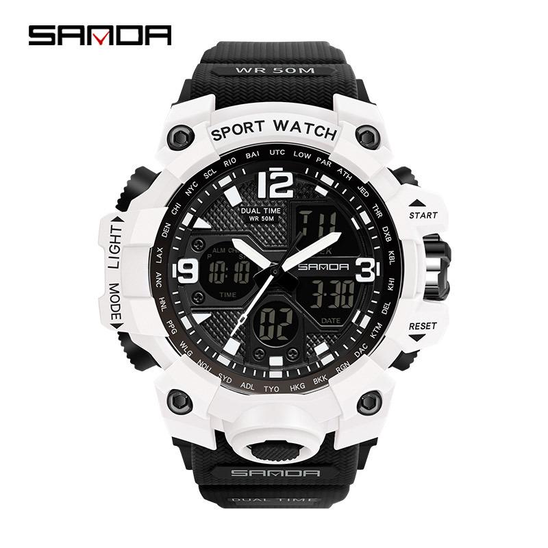 Sanda 3169 Multifunctional Youth Electronic Watch for Boys, Girls, Men & Women - Creative Wristwatch