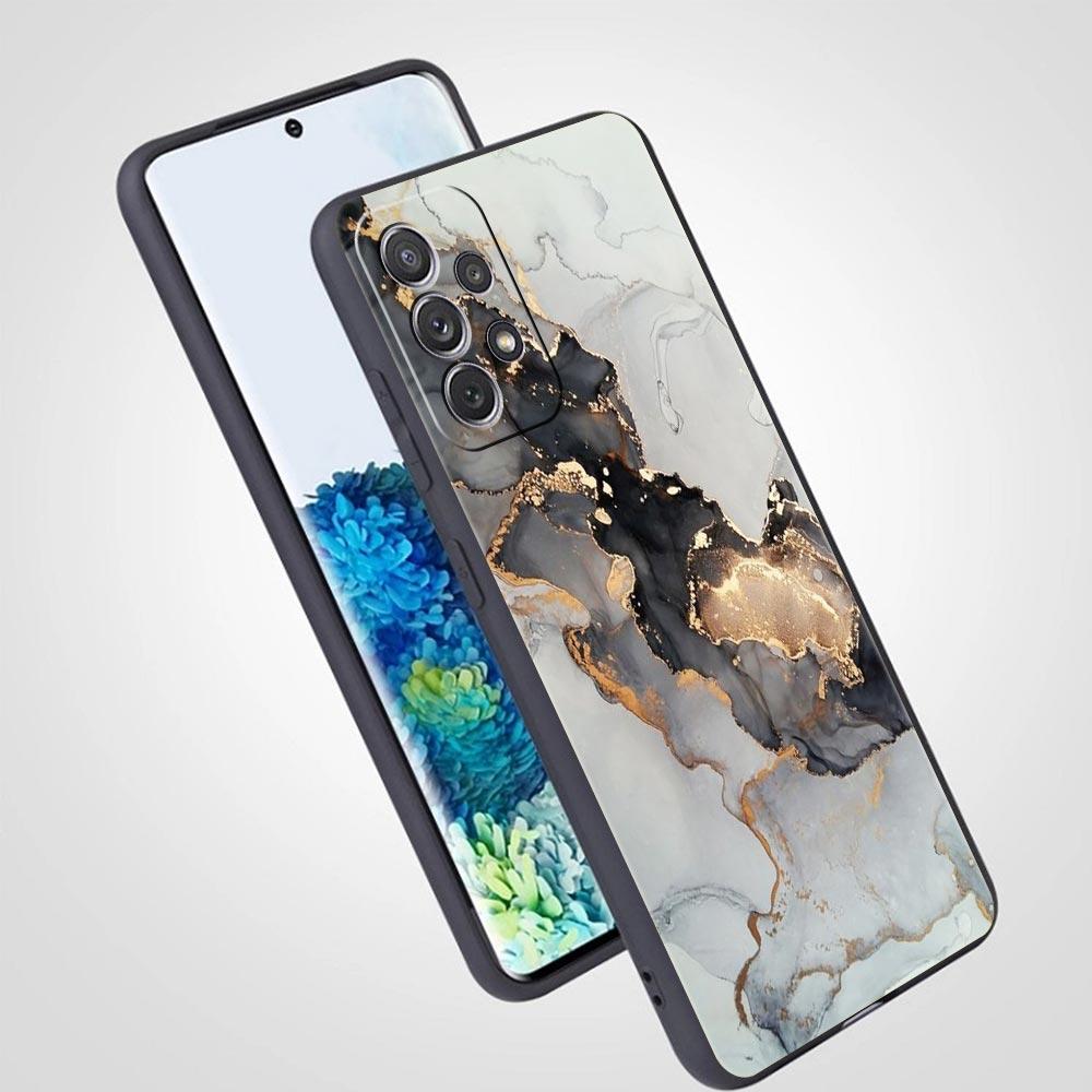 Márvány tinta és mosó telefontok Samsung Galaxy A13 A51 A71 A41 A31 A21S A11 A01 A03S A12 A32 A52 A22 A23 A33 A53 A73 5G borítóhoz