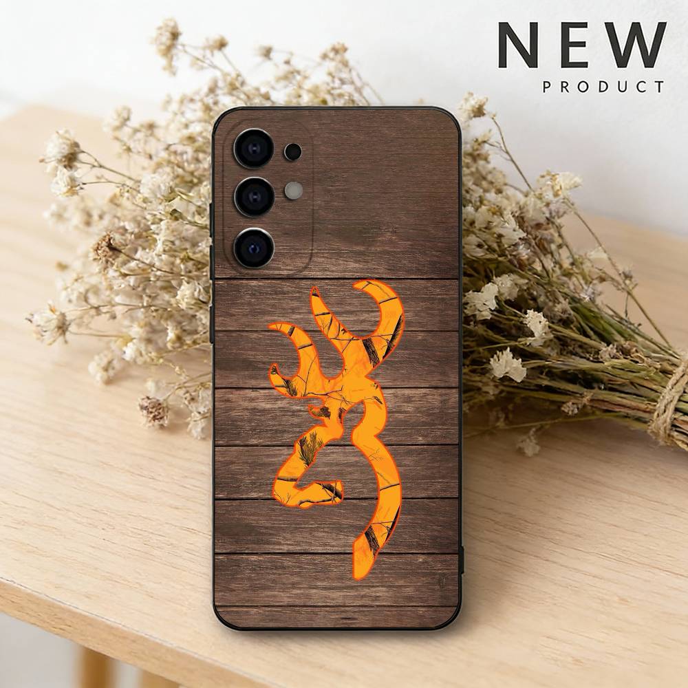 B-browning  Phone Case For Samsung S26,25,24,21,22,23,30,20,Ultra,Plus,Fe,Lite Black Soft Cover
