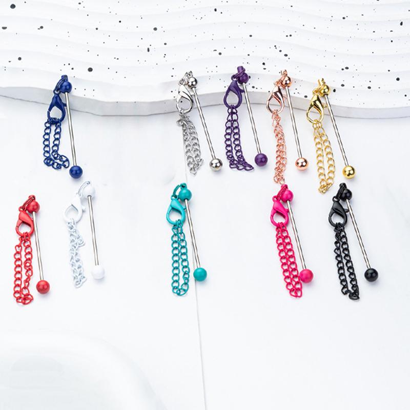 WTEMPO Kit de Barres Porte-clés à Perler Barres Porte-clés Vierges pour Perles Kit de Fabrication de Porte-clés Perlés DIY pour Artisanat DIY Pendentifs Fournitures pour Fabrication de Breloques