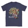 Unisex Marios Kart Group Shot Checkered Poster T Shirts  Pure Cotton Clothing Funny Round Collar Tees Plus Size TShirt