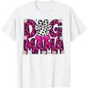 Dog Mama Leopard Print Paw Cute Pet Mom Mother's Day T-Shirt