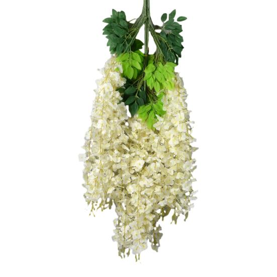 Artificial Wisteria Flower Hanging Garland Faux Silk Hanging Flower Strings Fake Wisteria Flower