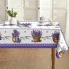 Purple Lavender Butterfly Rectangle Tablecloth Wedding Party Decor Summer Floral Printed Polyester Table Cloth for Table Decor