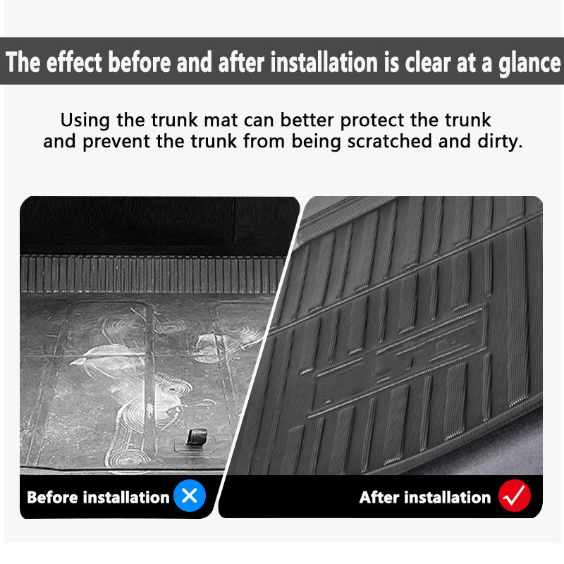 Car Rear Trunk Mats for Chery Tiggo 5x 2022 Accessories 2018~2023 Boot Cargo Trunk Waterproof Carpet Storage Pad 3D EVA