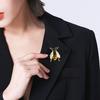 Brooch Pin Small Bee Shape Decorative Brooch with Enamel Finish Anti-Exposure Buckle Scarves Badge Party Accessory