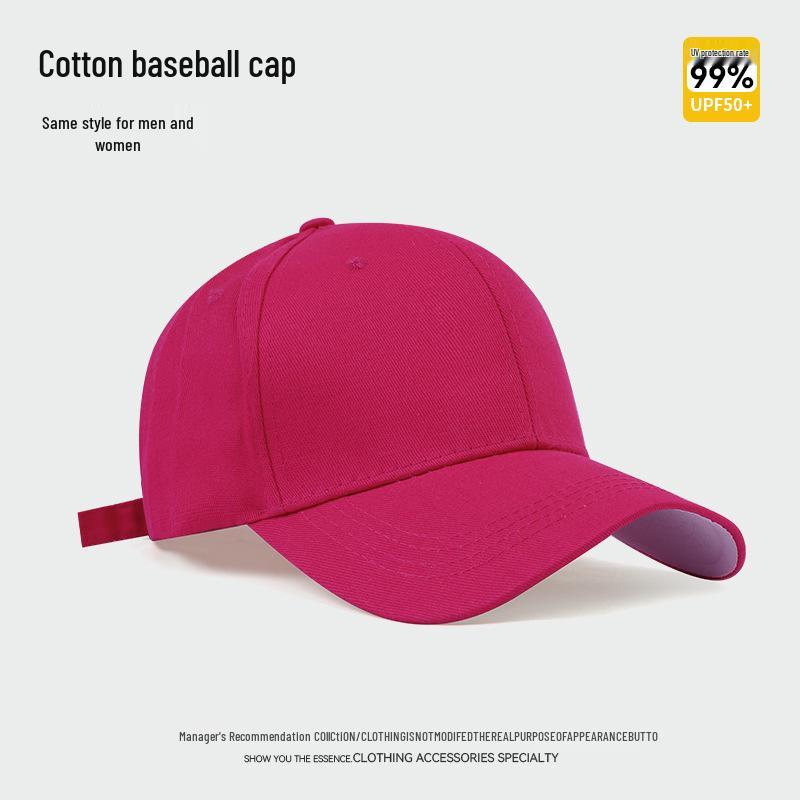 Unisex Custom Logo Solid Color Baseball Cap - Spring/Autumn Casual Korean Style for Large Head.