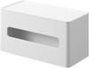 Jitsugyo (Yamazaki) Double-sided Compact Tissue & Wet Sheet Case White Approx. W21.7 X D11 X H11.8cm Tower Tissue Holder Tissue Box 2040