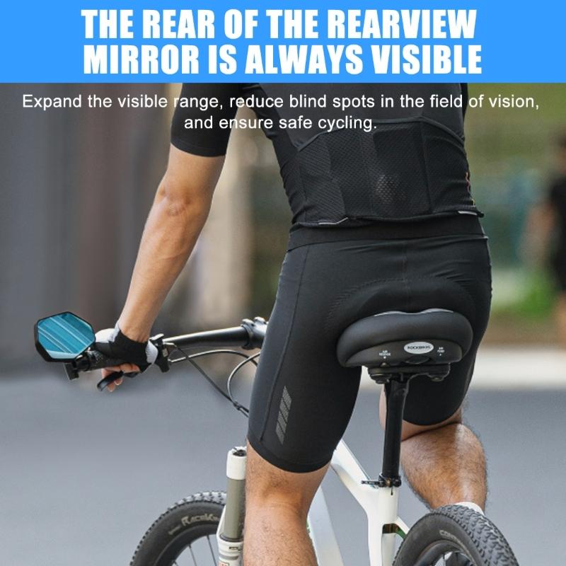 Fahrrad-Rückspiegel mit 360° drehbarem Lenker und Sicherheitsspiegel, verstellbarer Lenker