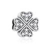 Nouveau Charm Tournesol Trèfle à Quatre Feuilles en Cuivre Ressorté Compatible Collier Bracelet Original Bijoux Femme Anniversaire Cadeau Bricolage