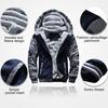 2 Pcs/Set Men Winter Coat Pants Suit Hooded Thick Soft Plush Pockets Long Sleeves Camouflage Print Windproof Warm Elastic Waist Drawstring Men