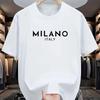 Italian Milan 100 Pure Cotton ShortSleeved Printed Shirts for Men And Women Casual Comfortable Loose Fashionable Summer Top