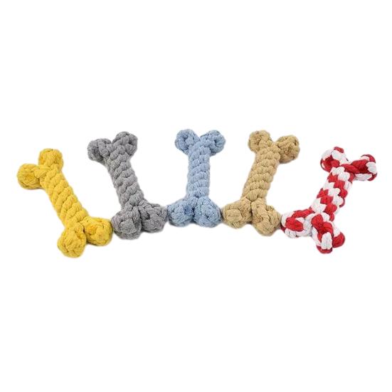 Dog Rope Toy Bone Shaped Dog Chew Toy for Teething Training Interactive Play Cotton Rope Pet Toy for Small Medium Dogs