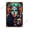 Fiesta De Los Muertos Metal Sign Customize Club Printing Cave Rusty Tin Sign Poster