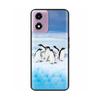 For Motorola Moto E14 Case Cute Painted Soft Black Silicon Cover 6.56'' Shockproof Phone Case For Motorola E14 E 14 MotoE14 Bags