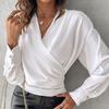 Women's Autumn Long Sleeve Fashion V-Neck Printed Shirt Blouse