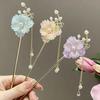 Glazed Flower Tassel Hairpin: Ancient Chinese Style for Hanfu & Qipao